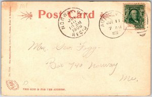 1906 Lewiston Post Office Idaho ID Postal Service Building Posted Postcard