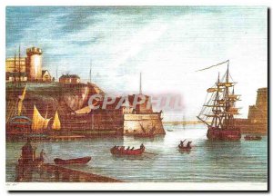Postcard Modern lithography Britain Old Brest harbor entrance of Chamouin