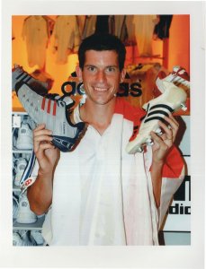 Tim Henman at Selfridges Sports Shop Adidas Tennis Shoes Launch Press Photo