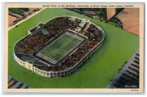 1957 Aerial View of the Stadium University of Notre Dame Indiana IN Postcard