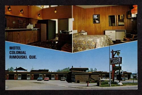 View Motel Colonial RIMOUSKI QUEBEC CANADA Postcard PC