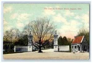 1911 The Gate to Soldiers Home Dayton Ohio OH Posted Antique Postcard 