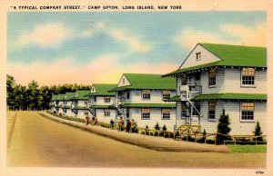 Military - Long Island, New York - Camp Upton A Typical Company Street - 1940s