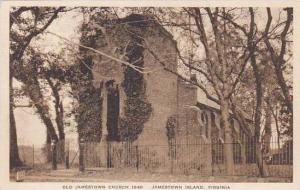 Virginia  Jamestown Island Old Jamestown Church 1640 Albertype