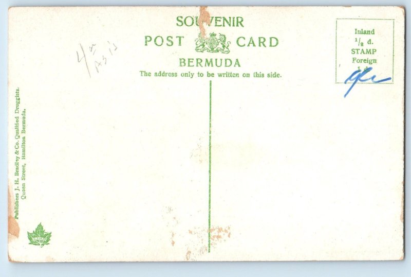 Bermuda Postcard Bermuda Cathedral Under Construction c1910 Antique Unposted