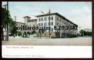 h3941 - PASADENA California Postcard 1900s Hotel Maryland by Rieder