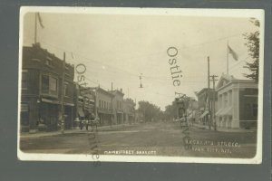 Sauk City WISCONSIN RPPC c1910 MAIN STREET nr Baraboo Portage Madison Lodi #2