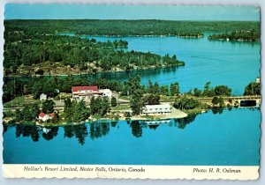 1971 Nestor Falls Ontario Canada Postcard Helliar's Resort Limited Lake Woods