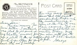Vintage Postcard The Broadmoor Finest Scenic Resort Colorado Springs Colorado CO