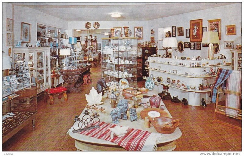 SCARBOROUGH, Ontario, Canada, 40-60s; Craft Display Shop Interior, Guild Inn,...