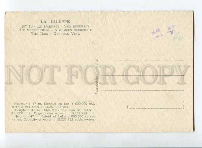 3058943 CANADA Gileppe Dam General view Vintage PC