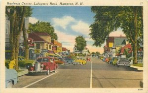 New Hampshire New Hampton Postcard Business Autos Lafayette Tichnor 22-2522