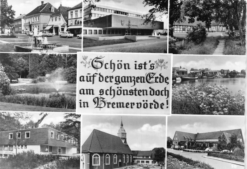 B233 Germany 1969 Bremervoerde Multi-view RPPC vintage postcard