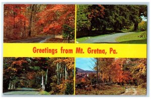 c1950's Greetings From Mt. Gretna Pennsylvania PA, Multiview Vintage Postcard