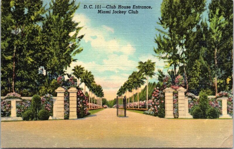 Miami Jockey Club House Entrance Florida FL Royal Palm Park Driveway