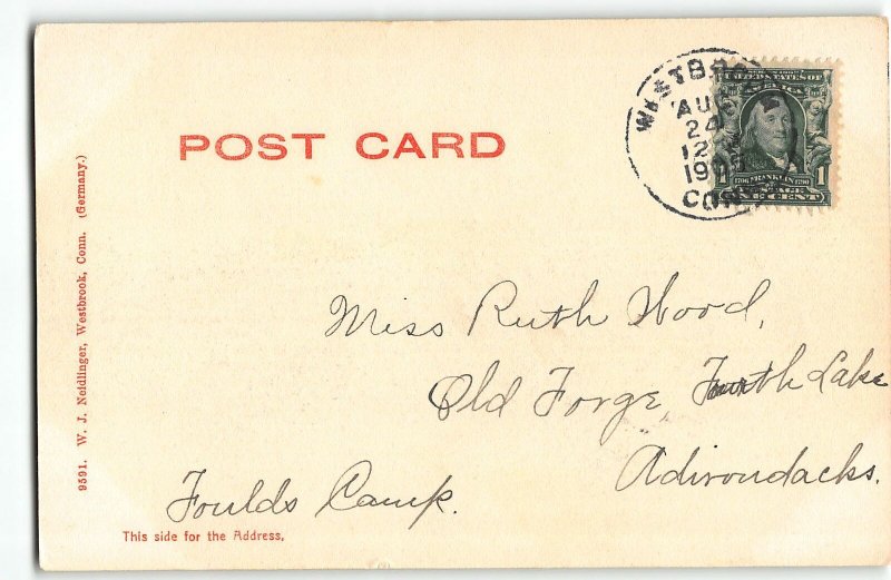 Middle Beach, Westbrook, Connecticut - 1905 Handcolored Postcard by Neidlinger