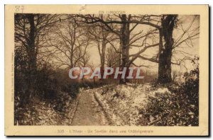 Old Postcard A Winter Trail in Limousin Chataigneraie