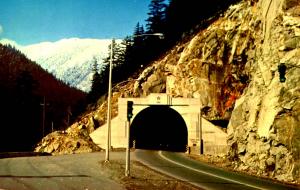 Canada - BC, Fraser Canyon. China Bar Tunnel near Boston Bar