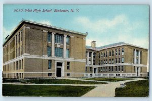 Rochester New York NY Postcard West High School Building Exterior c1905s Antique