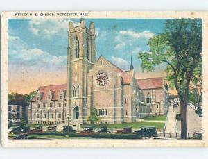 Linen CHURCH SCENE Worcester Massachusetts MA A9517