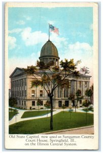 1923 Old State Capitol Sangamon County Court House Springfield IL Postcard