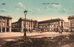 Vintage Postcard 1910's View of Place Royale Reims Paris France FR