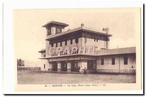 Morocco Meknes Postcard Old Railway Station (architect Rene Canu)