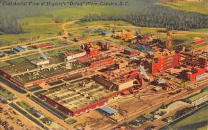 Camden South Carolina Aerial View Dupont Orlon Plant Antique Postcard K42951