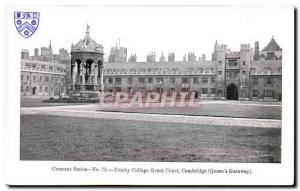 Great Britain Great Britain Old Postcard Trinity College Great Court Cambridge
