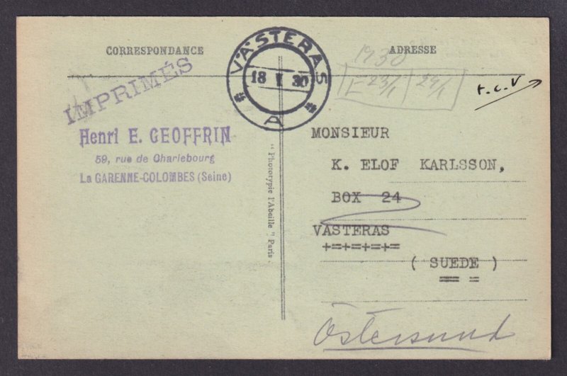 FRANCE, Postcard, Paris, The Trocadero