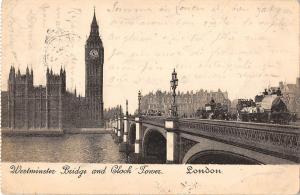 BR94410 westminster bridge and clock tower london chariot  uk