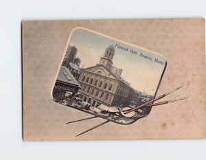 Postcard Faneuil Hall, Boston, Massachusetts