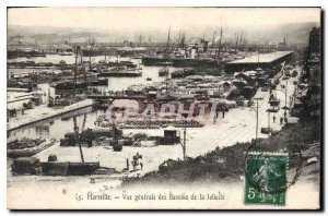 Old Postcard Marseille General view of the Joliette Basins