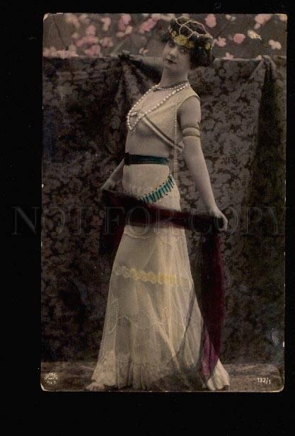 047877 Tinted BELLY DANCER BALLET Vintage PHOTO tinted PC