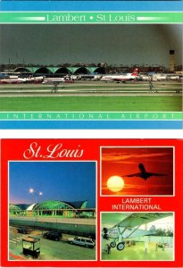 2~4X6 Postcards ST LOUIS, MO Missouri  LAMBERT INTERNATIONAL AIRPORT  Airplanes