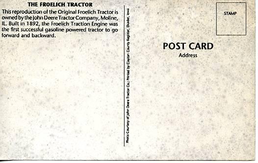 The Froelich Tractor, John Deere Tractor Company