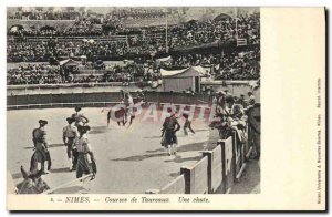 Old Postcard Bullfight Bullfight Nimes Fall