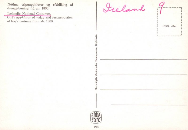 National Costumes,Iceland BIN