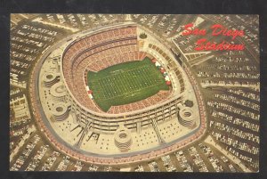 SAN DIEGO CHARGERS FOOTBALL STADIUM PADRES BASEBALL VINTAGE POSTCARD