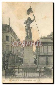 Old Postcard Compiegne The Statue of Joan of Arc