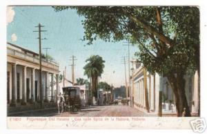 Street Scene Havana Cuba 1907 postcard
