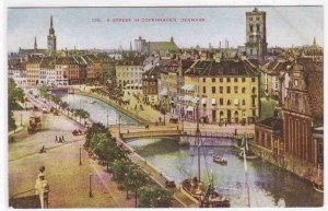 Panorama Street Copenhagen Denmark 1910c postcard