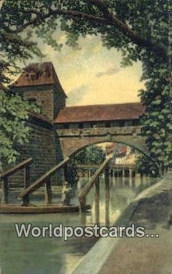 Pegnitz Einfluss mit Agnesburcke Nurnberg Germany Unused 