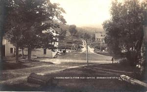 Canaan Center NH Looking North From Post Office Bridge Store Real Photo Postcard