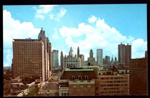 Illinois CHICAGO Skyline looking South The Magnificent Mile Michigan Ave Chrome