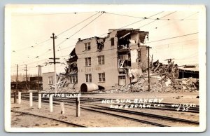 RPPC  Earthquake  Long Beach  California  Holsum Bakery  Postcard