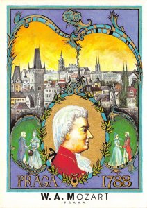 US30 postcard Czech Republic Prague Folfgang Amadeus Mozart