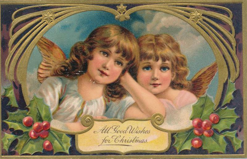 Christmas Greetings - Angels All Good Wishes - DB