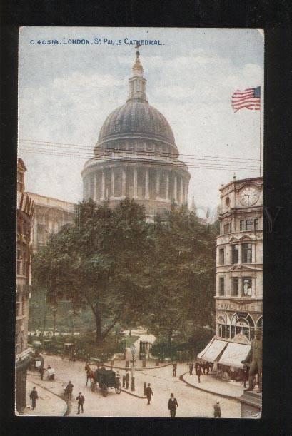 058819 UK London St.Paul's Cathedral US flag Vintage