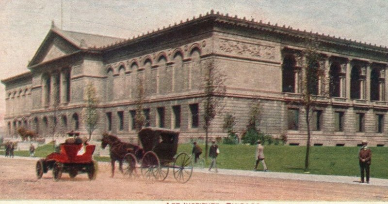 Vintage Postcard 1900's Art Institute Chicago IL Illinois Pub. V.D. Hamman